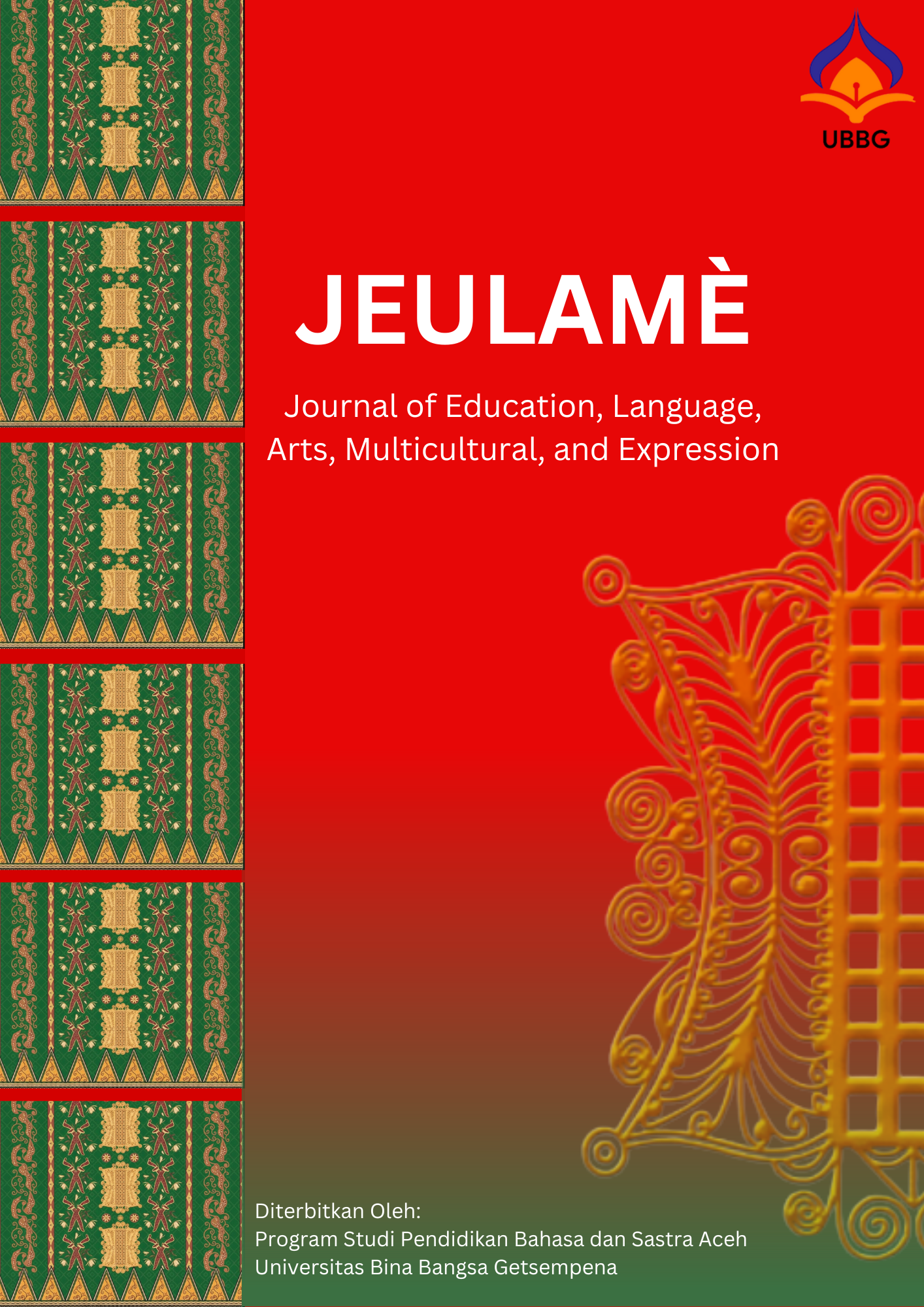 					View Vol. 1 No. 1 (2026): JEULAMÈ: Journal of Education, Language, Arts, Multicultural, and Expression 
				